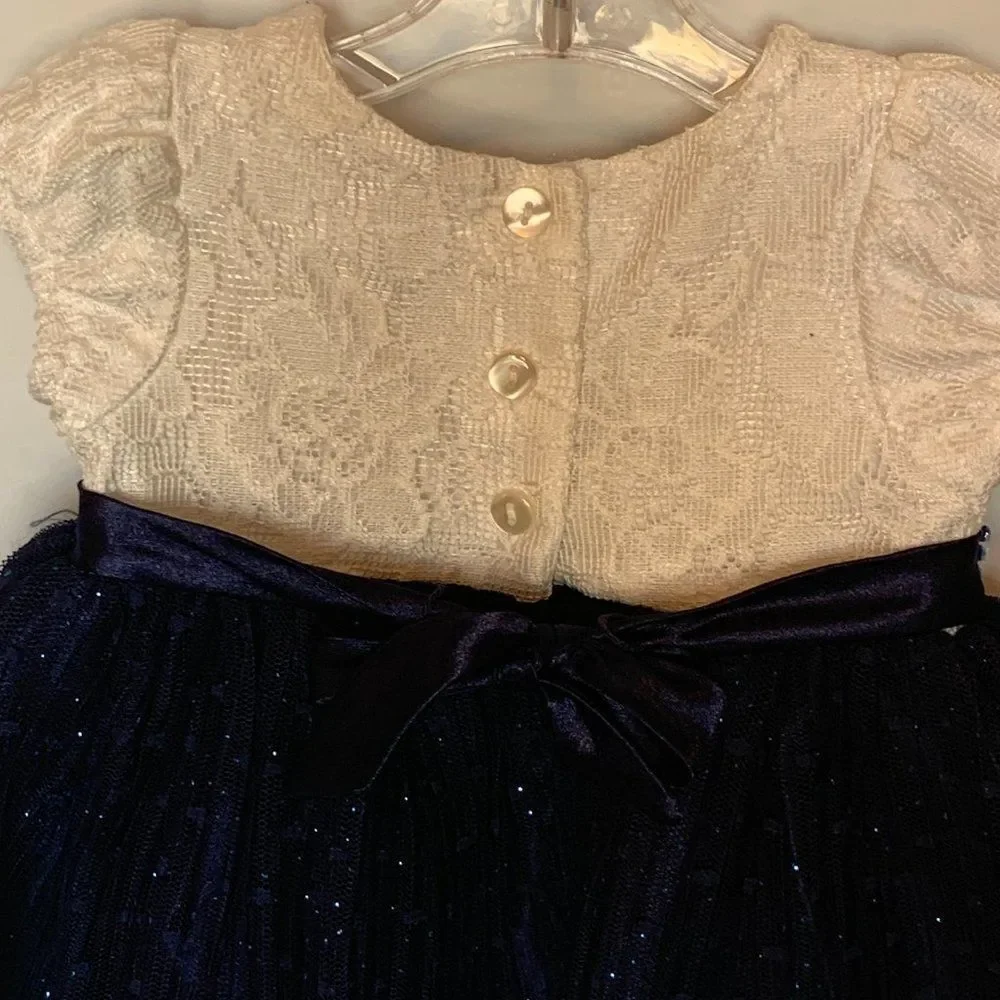 Sweet Heart Rose Navy and Cream Lace Dress